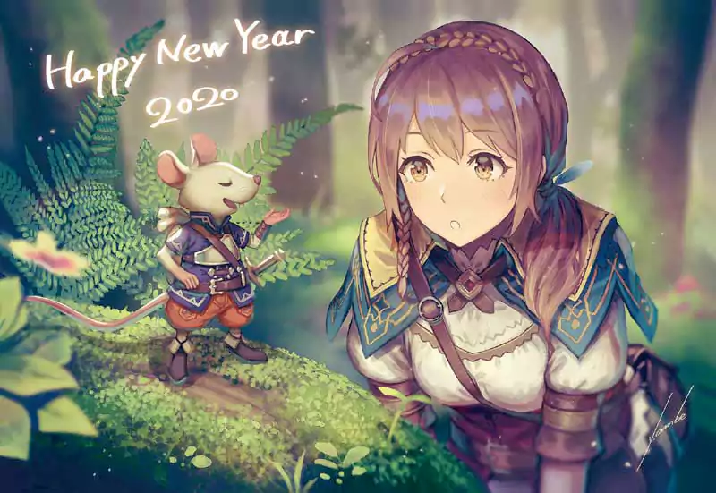 New Year Anime Wallpaper Background