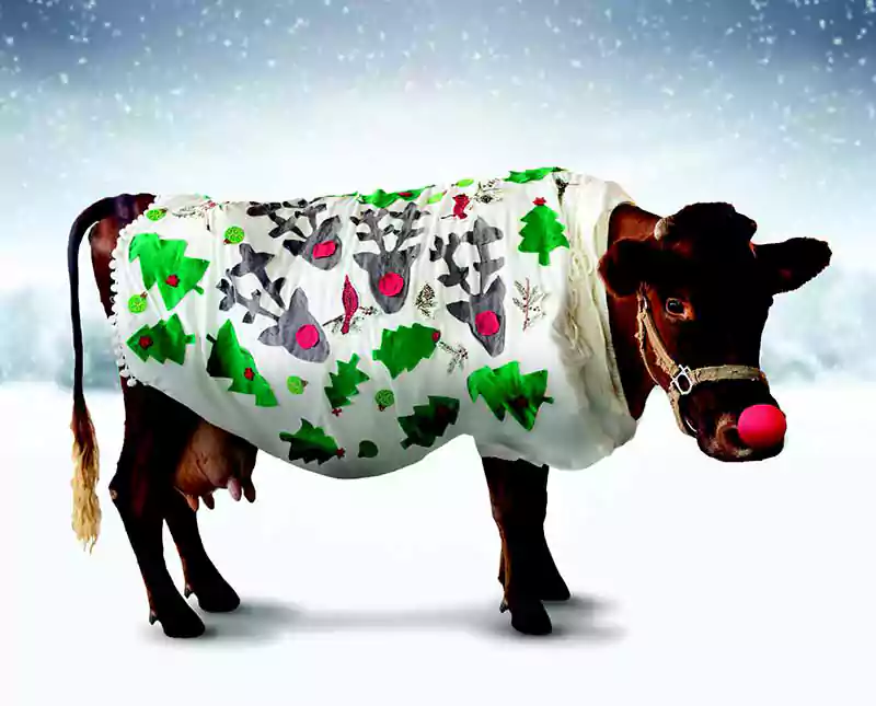 merry christmas cow picture