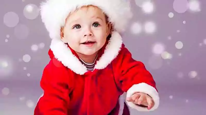 merry christmas image with baby