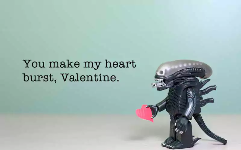 Alien Valentines Day Card