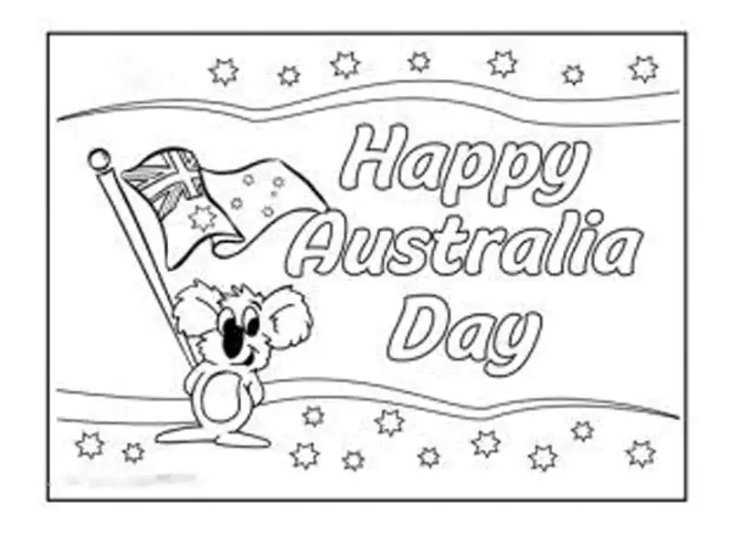 Australia Day Colouring Pictures
