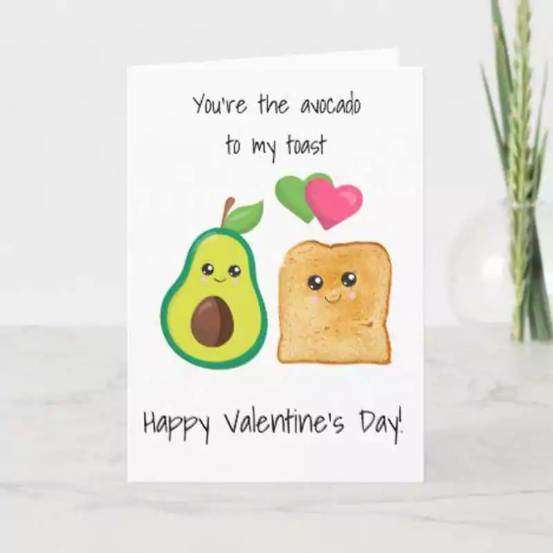 Avocado Valentines Day Card