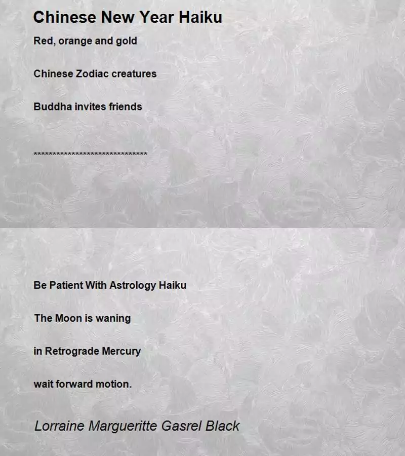 Chinese New Year Poem