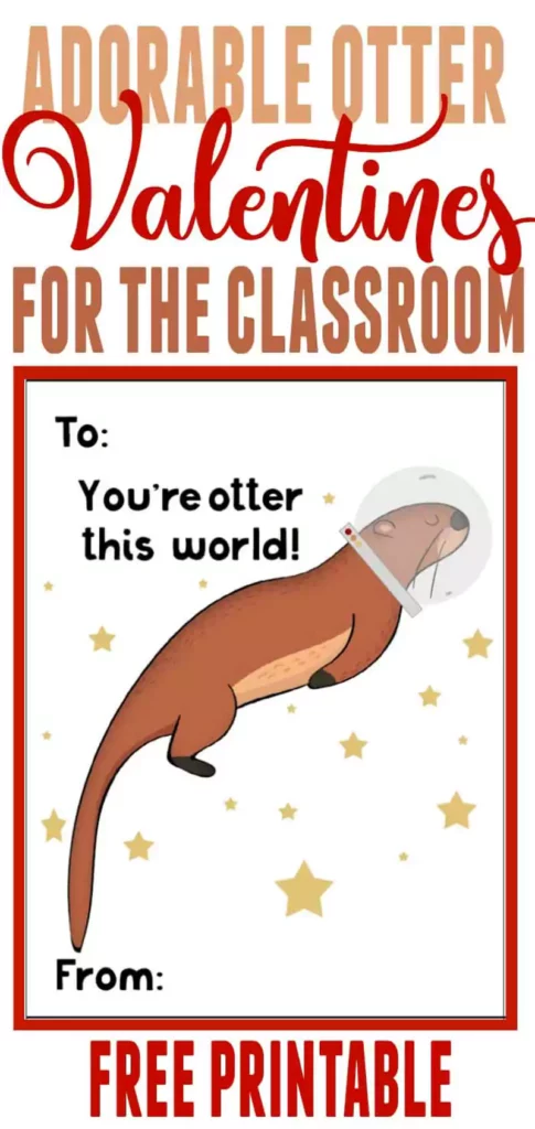 Otter Valentines Day Card