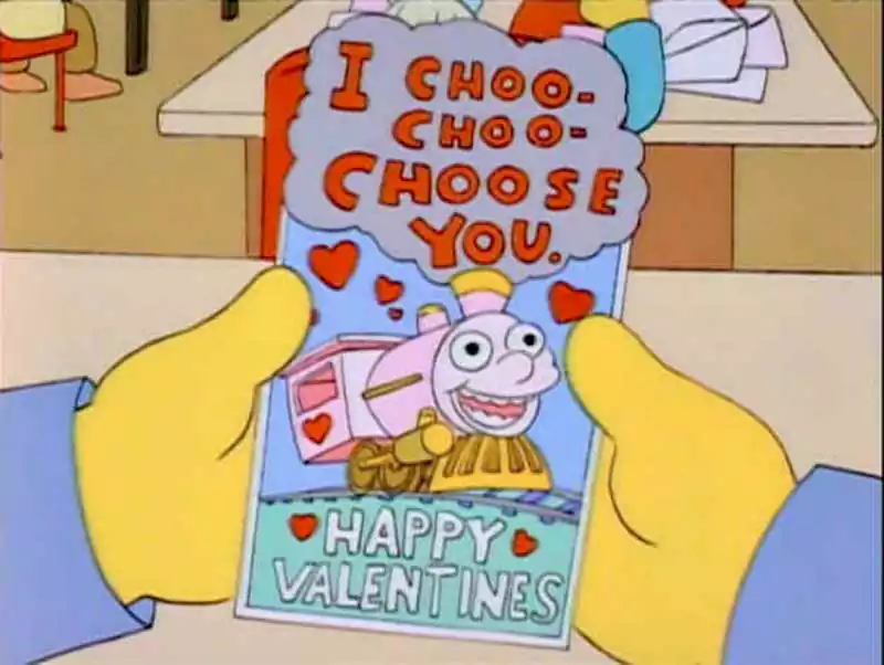 Simpsons Valentines Day Card