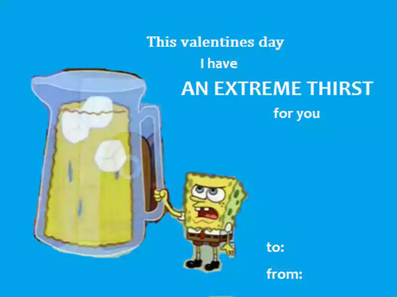 Sponge Bob Valentines Day Card