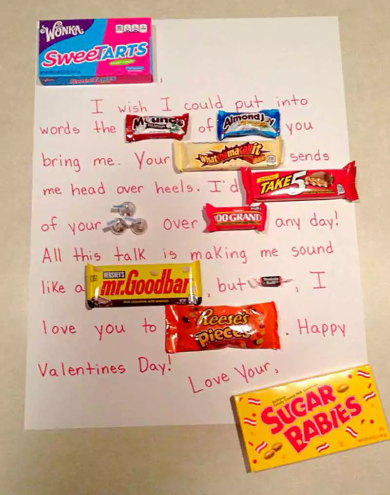 Valentines Day Candy Card