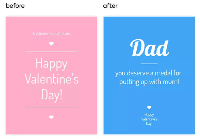 Valentines Day Card for Dad