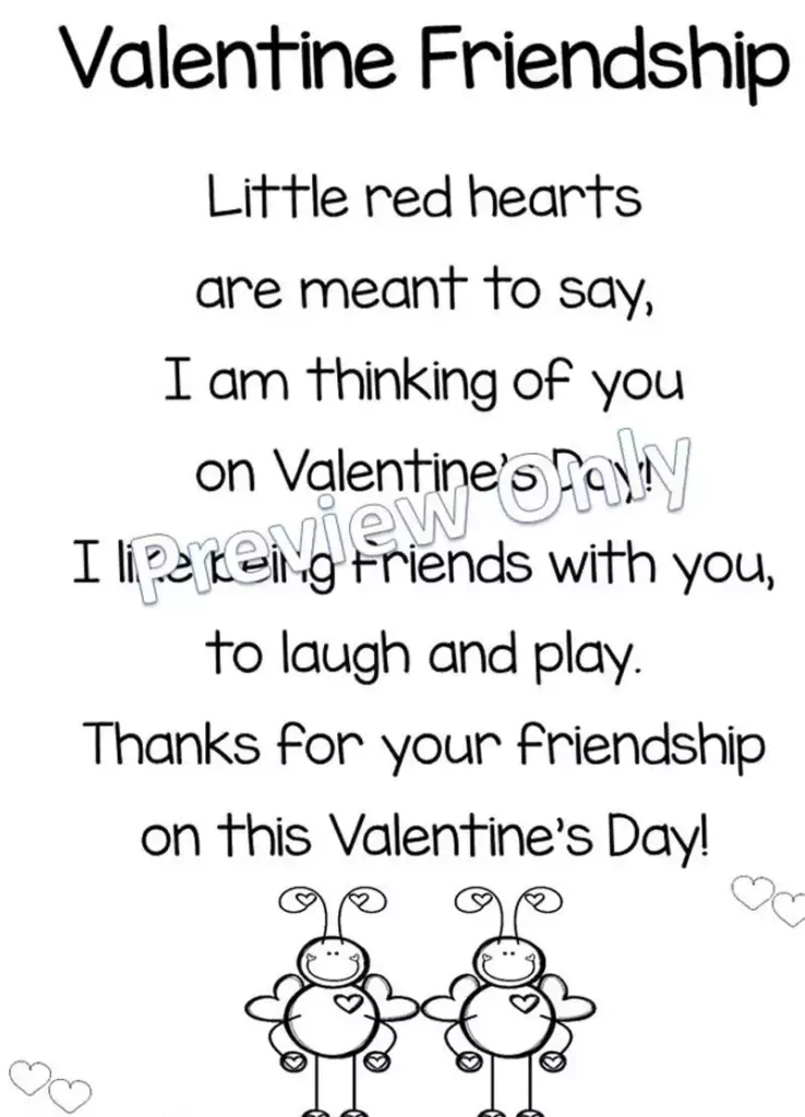 Valentines Day Poems for Friends