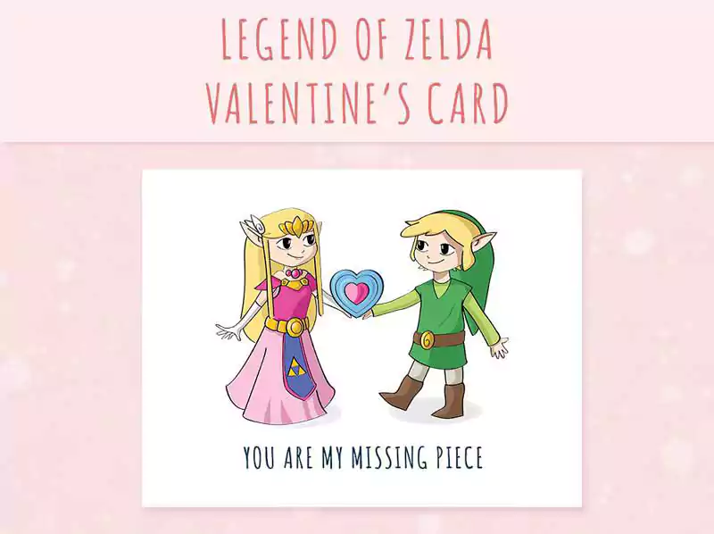 Zelda Valentines Day Card