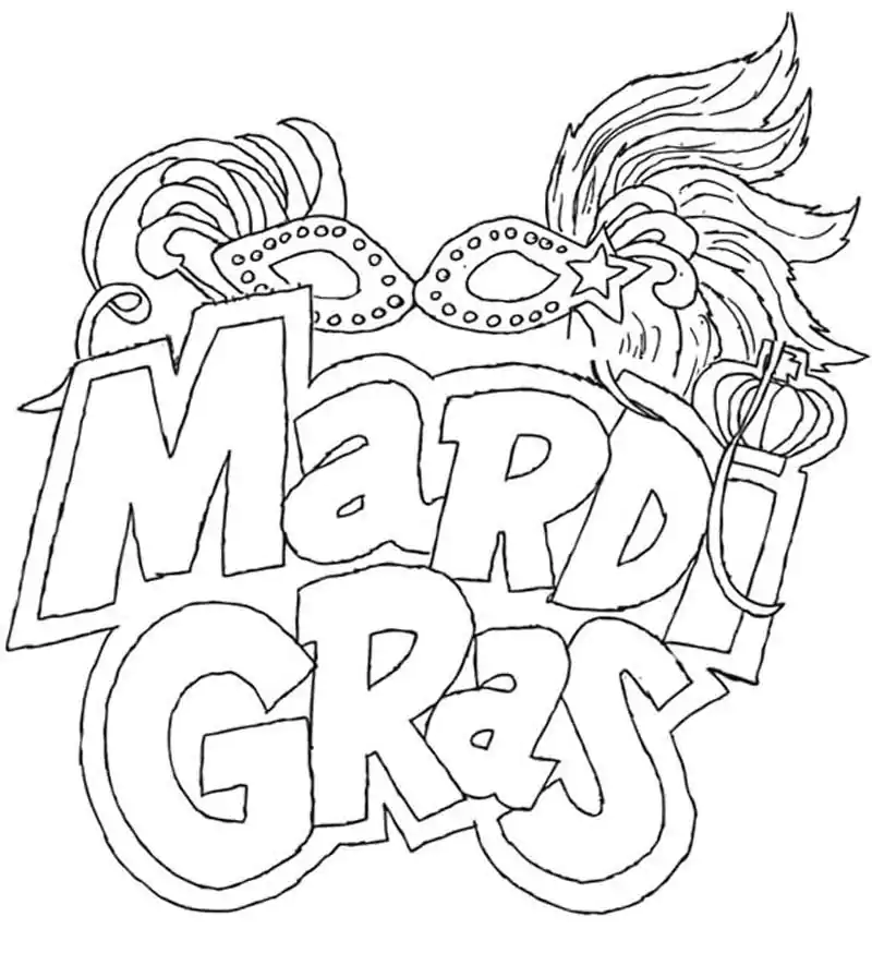 mardi gras coloring pages