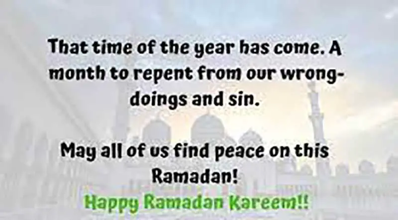 English Greetings for Ramadan
