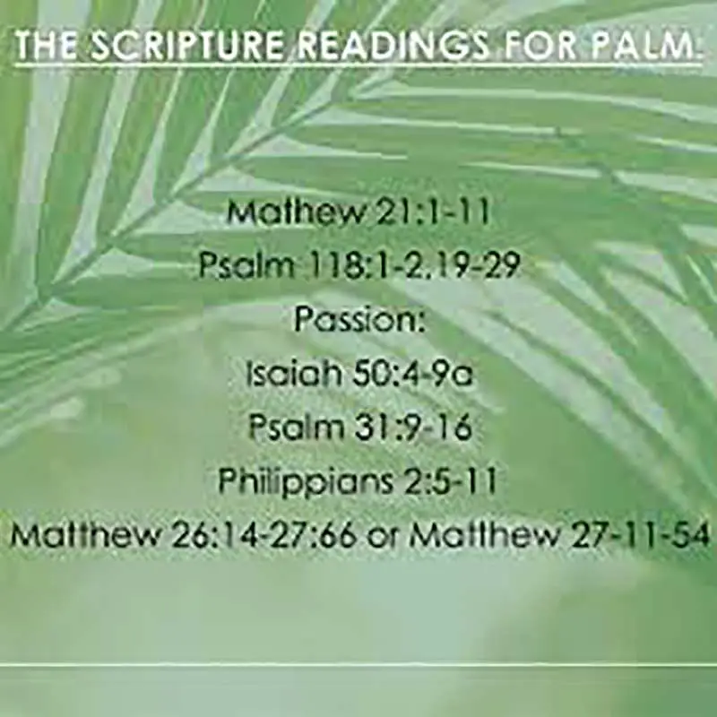 Palm Sunday Scripture Hosanna