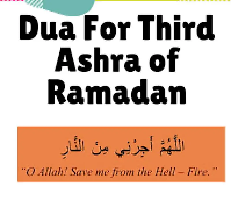 Ramadan rd Ashra Dua
