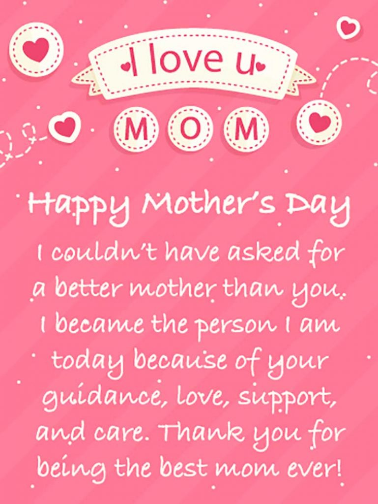 happy mothers day card messages