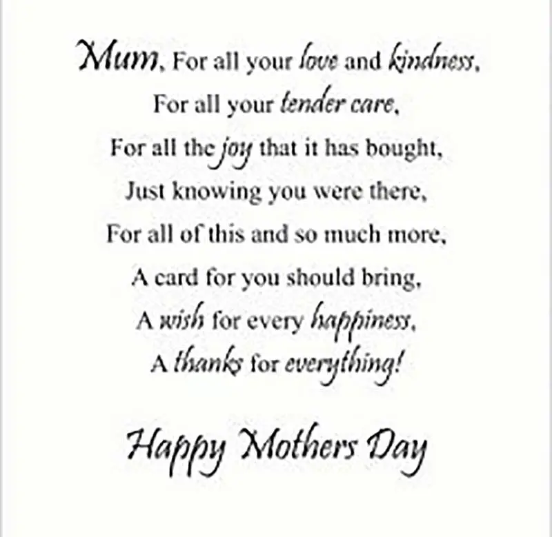 mothers day card sayings