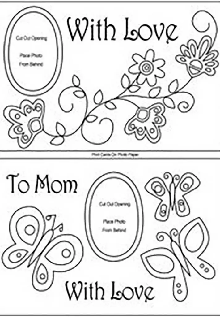 mothers day coloring cards