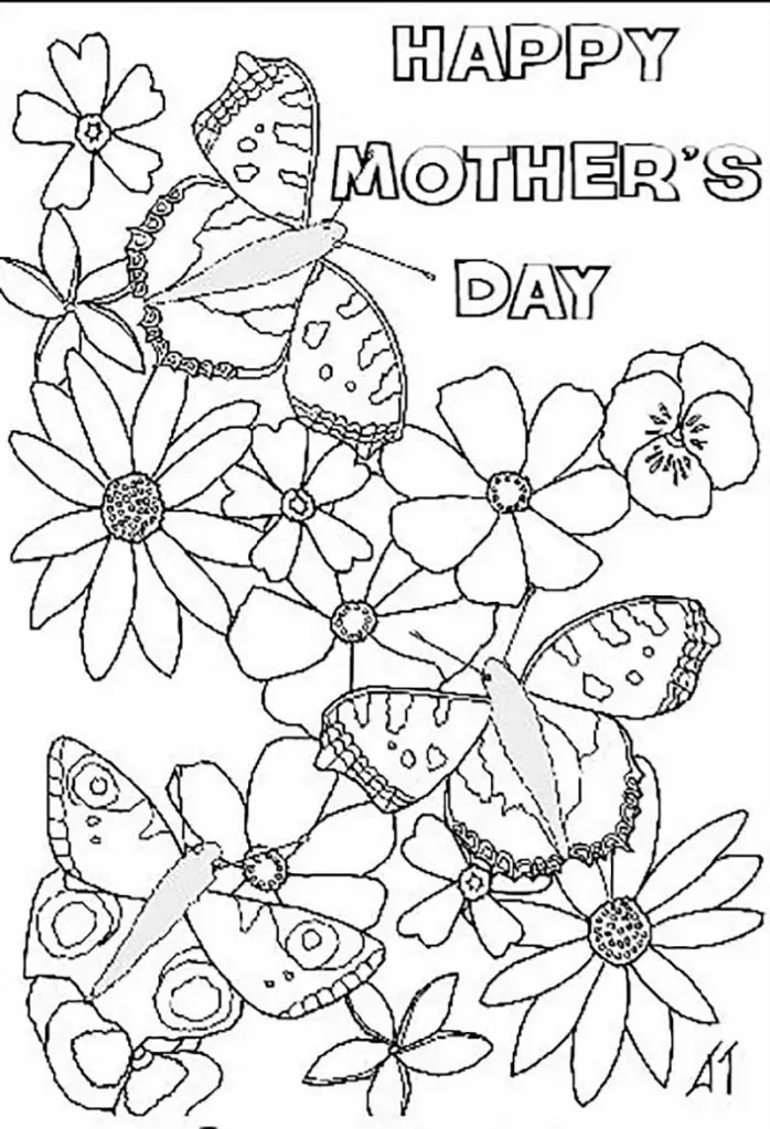 mothers day pictures to colour