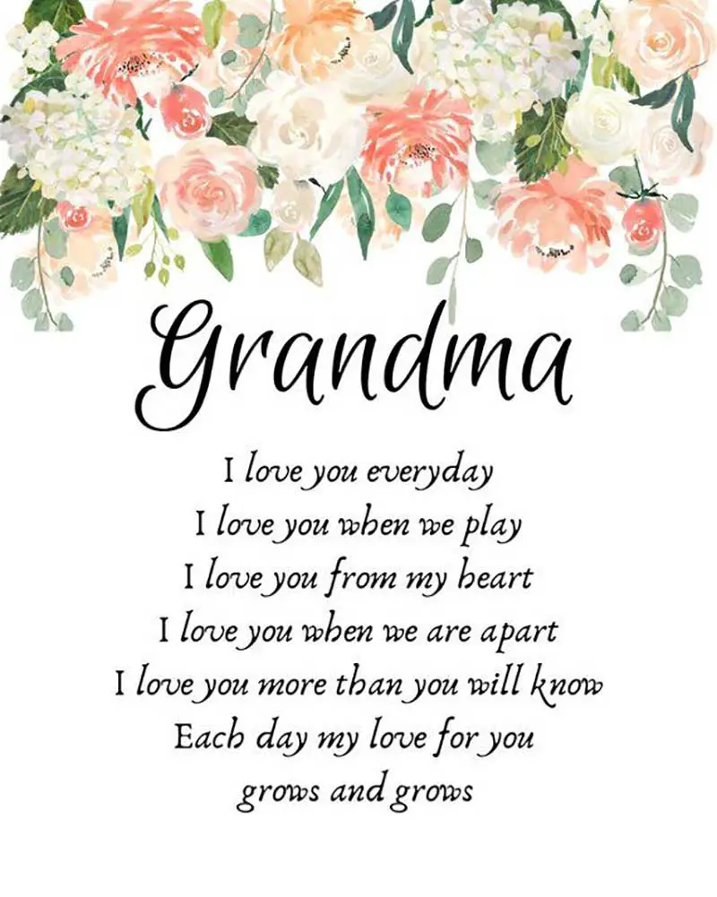 mothers day poem for grandma