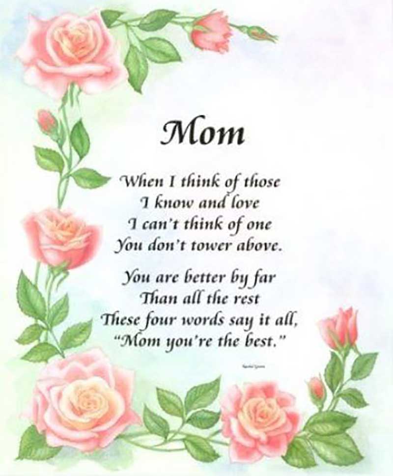 mothers day poem from son