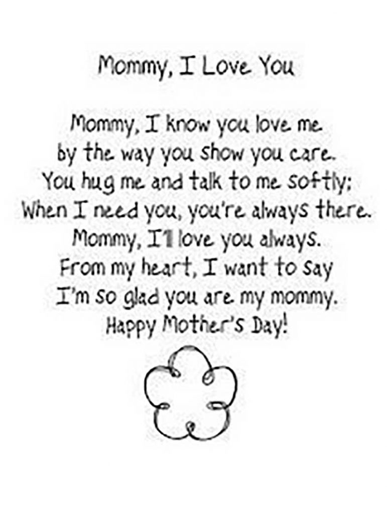 mothers day poem preschool