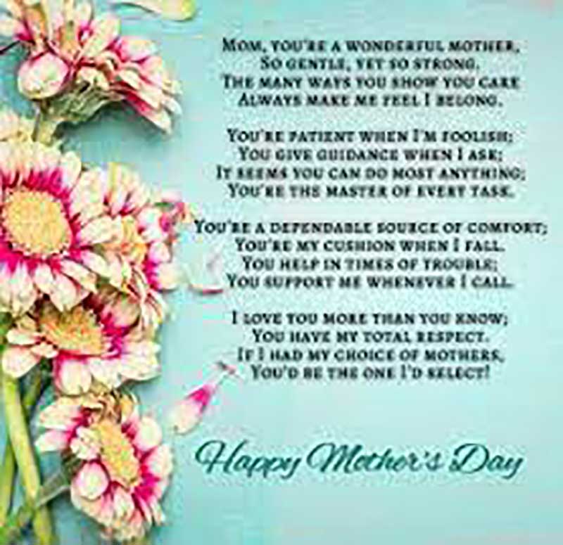 mothers day poems from daughter