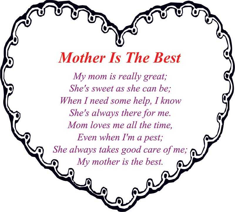 mothers day poems from kids