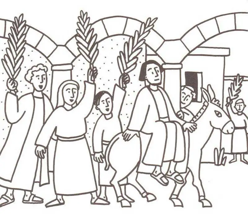 palm sunday coloring page