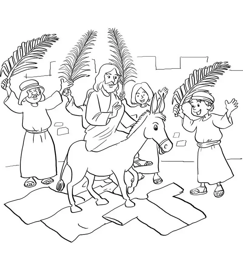 palm sunday coloring page