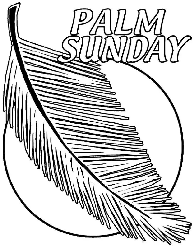 palm sunday coloring page for preschoolers