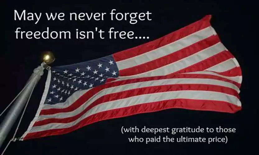 thank you message for memorial day