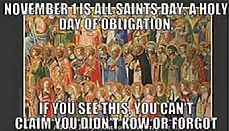 all saints day catholic meme