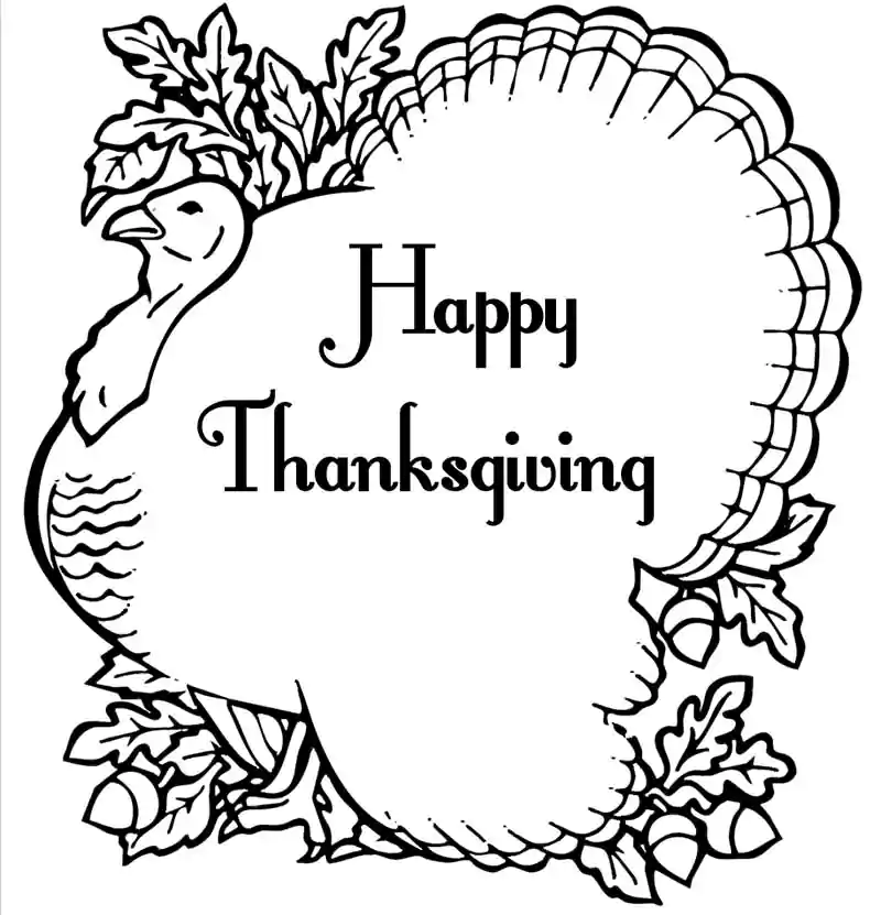 thanksgiving black and white image