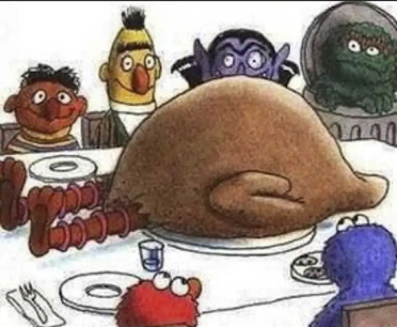 big bird thanksgiving meme