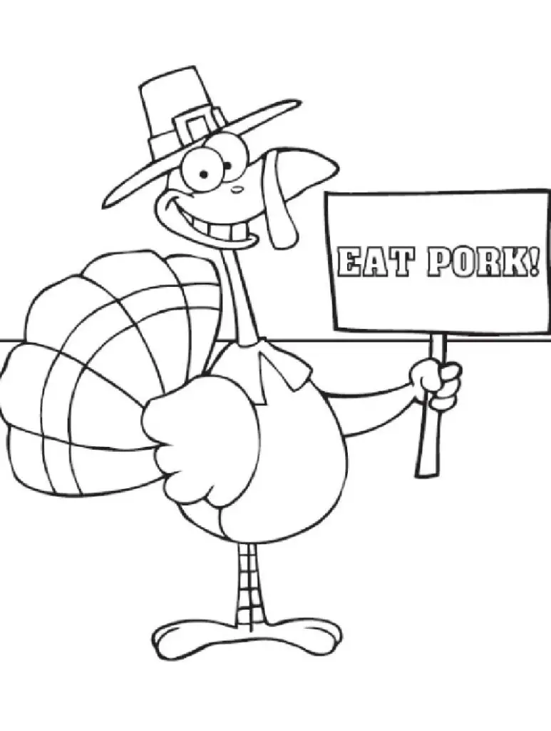 funny thanksgiving coloring pages
