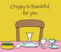 happy thanksgiving dog gif