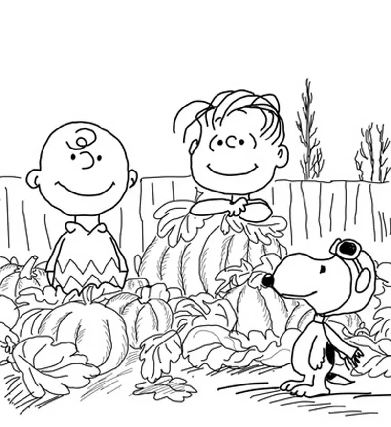 peanuts thanksgiving coloring pages