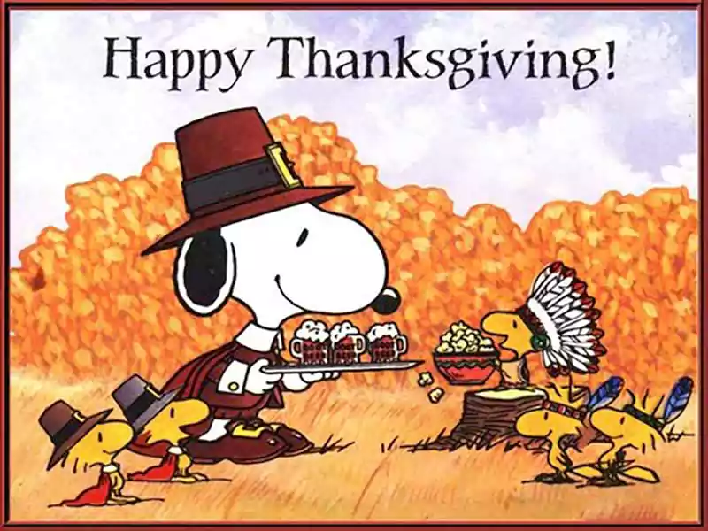 snoopy thanksgiving background