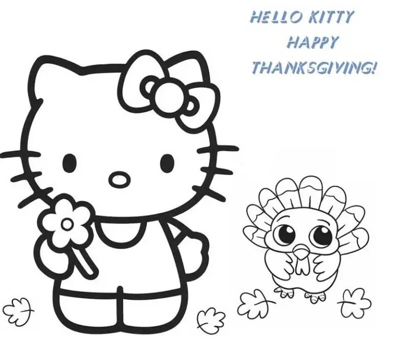 50+ Thanksgiving Cat Coloring Pages Free Download - QuotesProject.Com