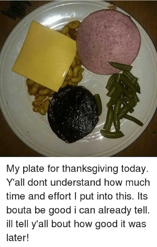thanksgiving plate meme