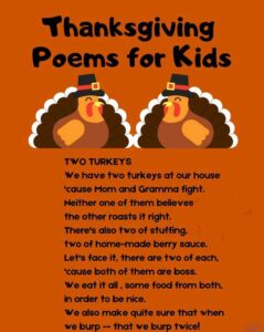 50+ Thanksgiving Poems for Preschoolers Free Download 2023 ...