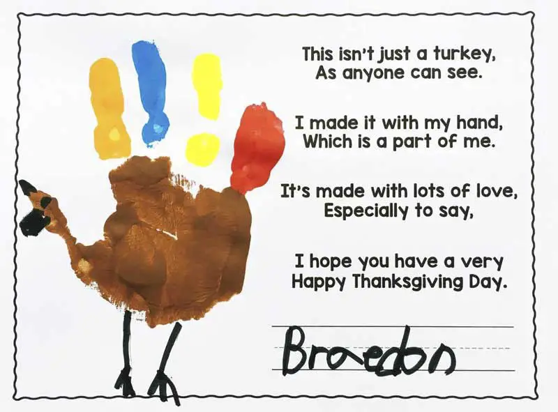 thanksgiving poems for preschoolers