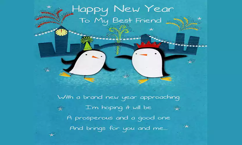 Happy New Year Greetings for Best Friend