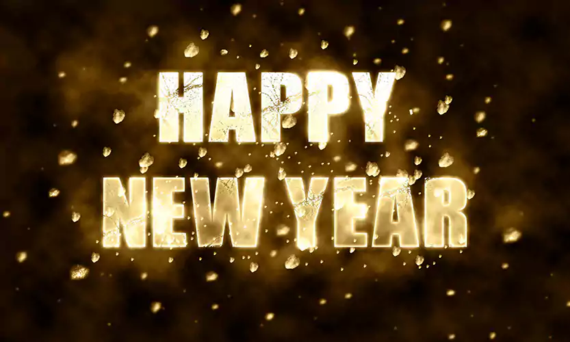 Happy New Years Gold Wallpaper HD