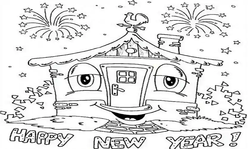 free new years coloring pages