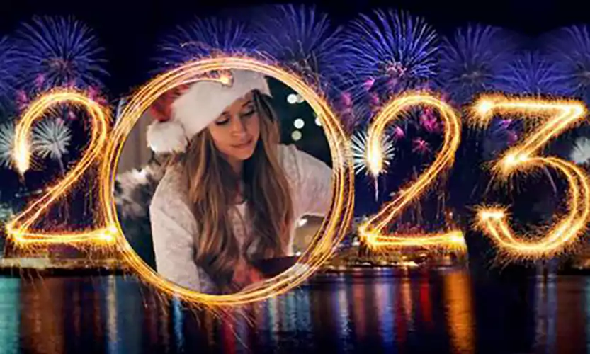 happy new year photo frame download e