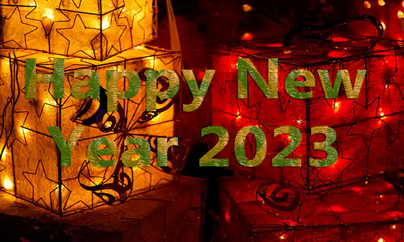 happy new year red background
