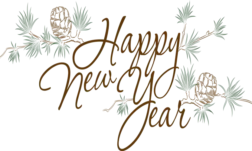 happy new year transparent background