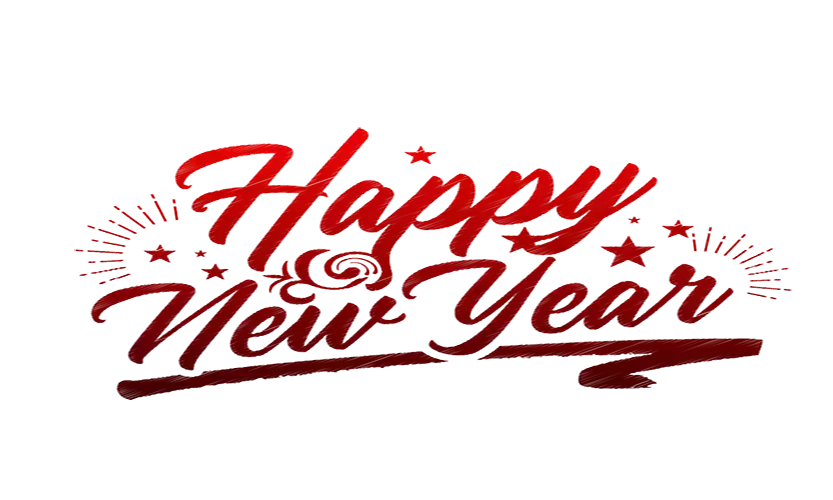 happy new year transparent background