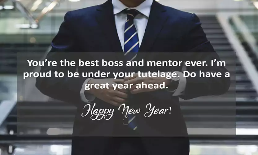 new year greetings to boss